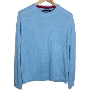 Abercrombie and Fitch vintage muscle ribbed cotton blend sweater in blue size XL